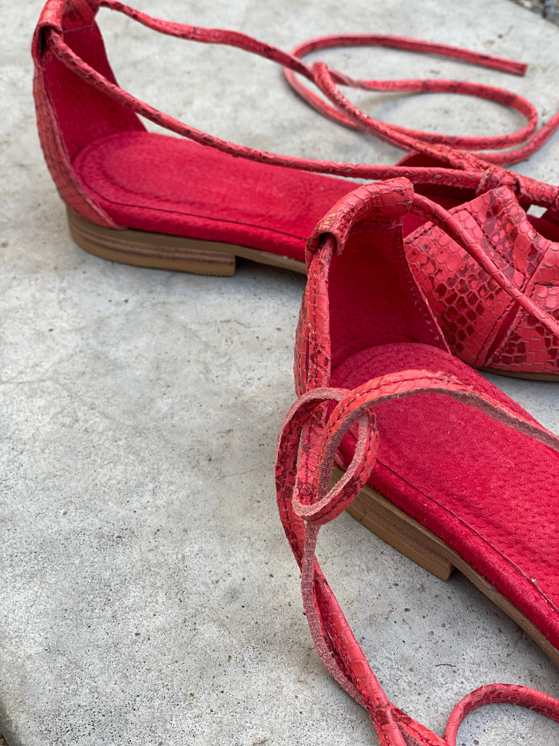 Sandalias midi Filippa rouge