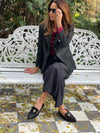 Blazer casimir negro con botones