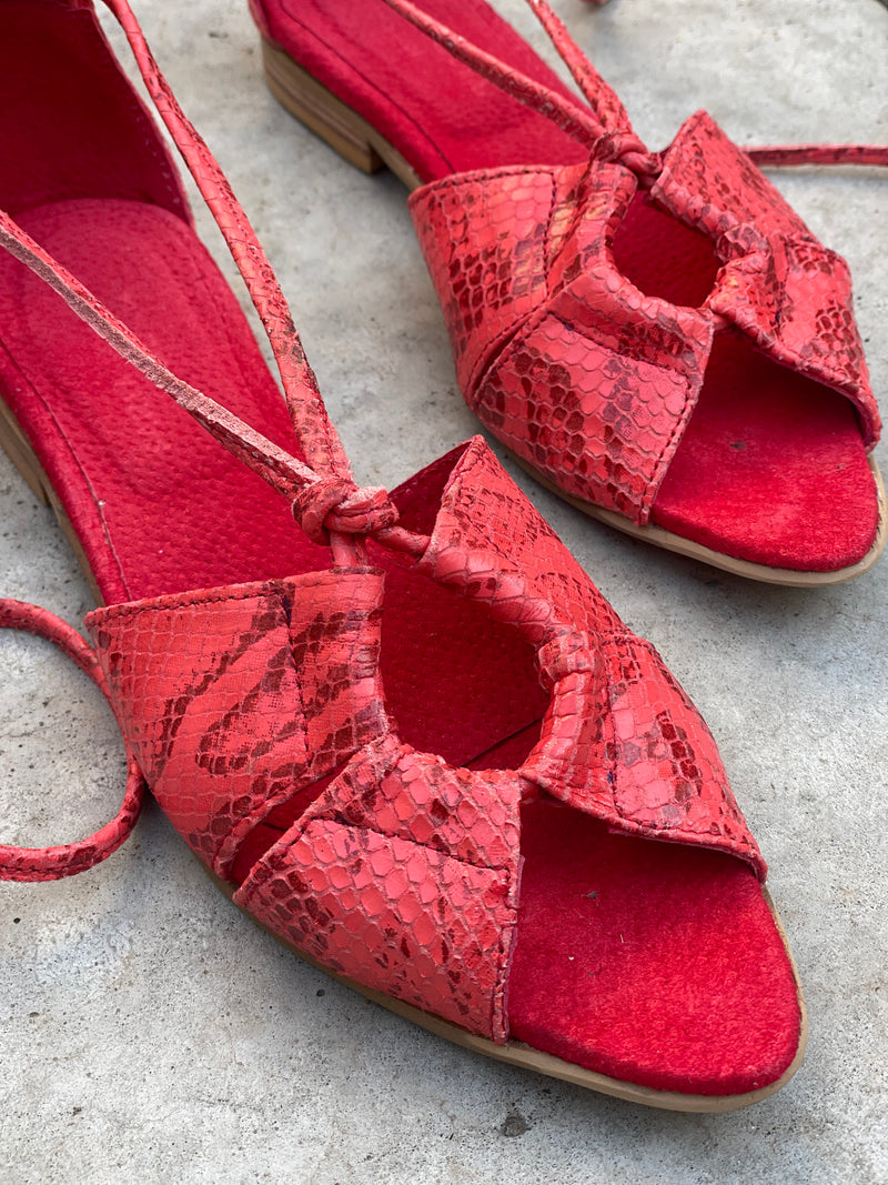 Sandalias midi Filippa rouge