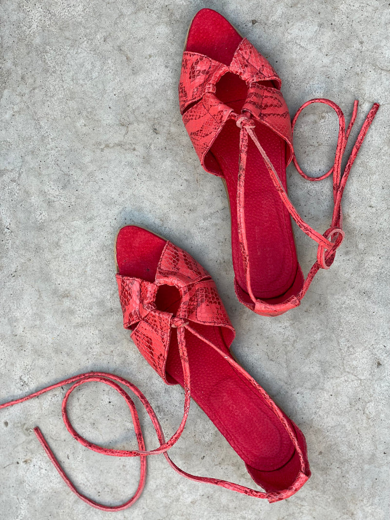Sandalias midi Filippa rouge