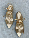 Sandalias Piedad cuero dorado