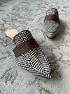Babuchas Lina cuero pelo print