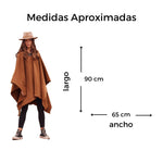Poncho gorro unisex lana y alpaca Atacama camel