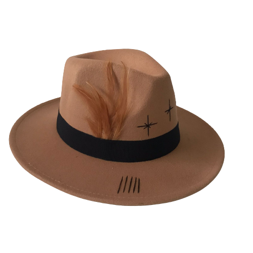 Sombrero paño Tiziana camel